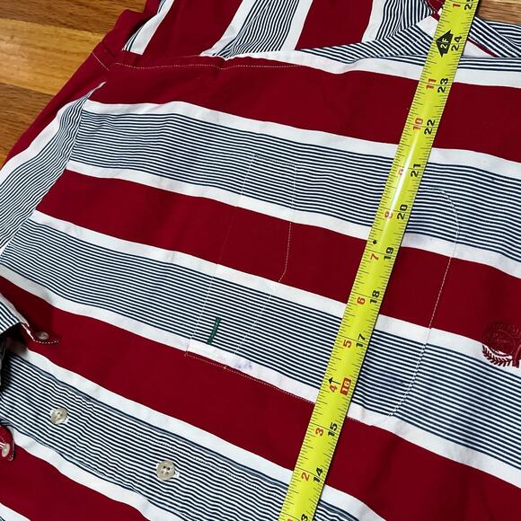 Vintage Tommy Hilfiger Button Up Shirt Large Striped Fade Grunge Distressed - Picture 8 of 11